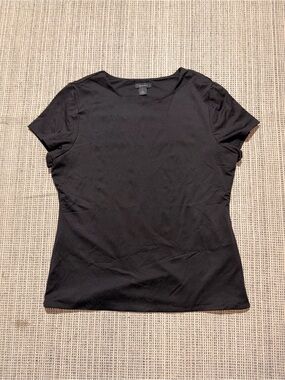 HALOGEN Women's Short-Sleeve Crewneck Tee Size L In Black
